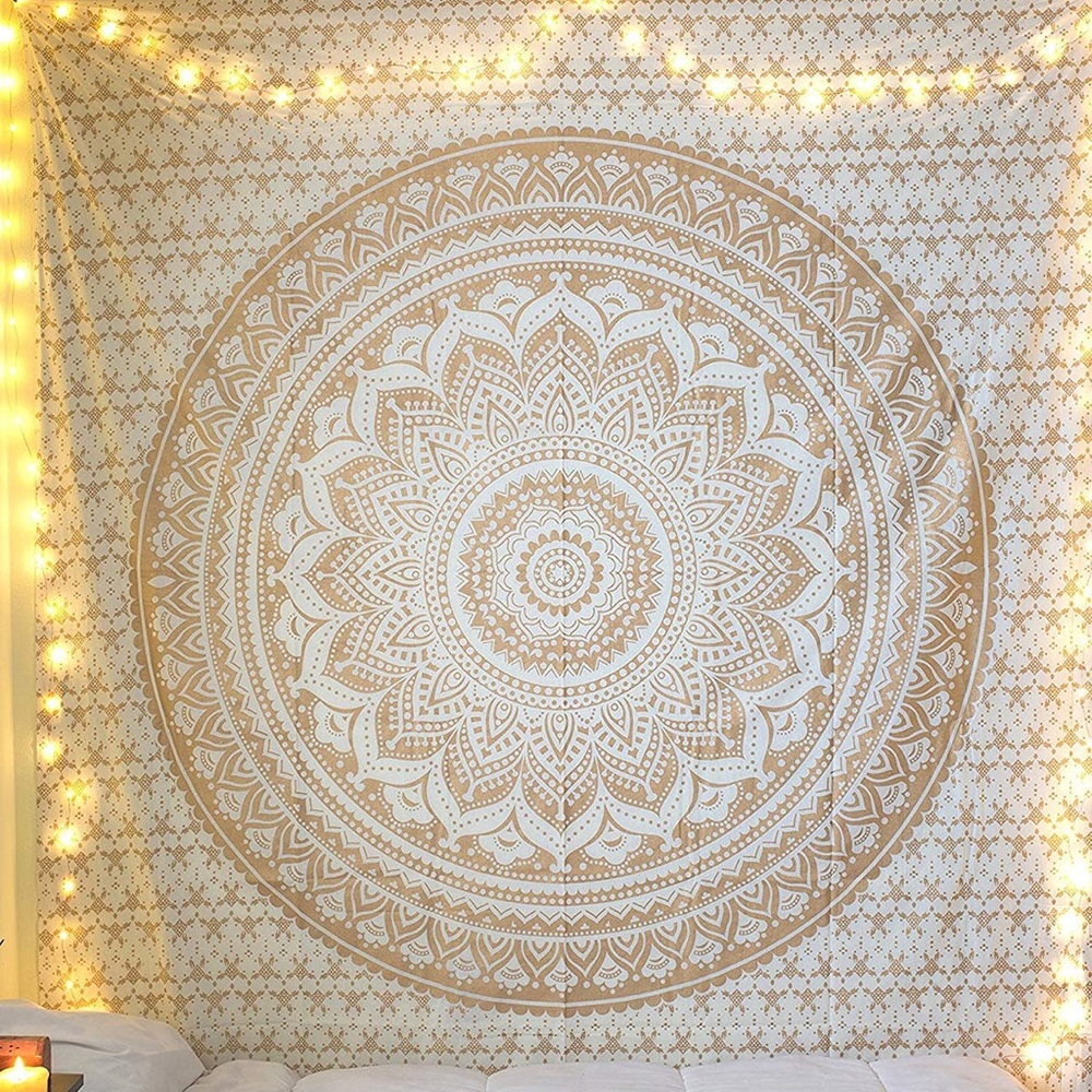 Gold and White Tapestry